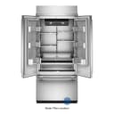 20.8 Cu. Ft. 36" Built-in French Door Bottom Mount Refrigerator With Platinum Interior view 8