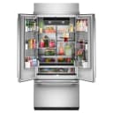 20.8 Cu. Ft. 36" Built-in French Door Bottom Mount Refrigerator With Platinum Interior view 2