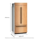 20.8 Cu. Ft. 36" Built-In Panel-Ready French Door Bottom Mount Refrigerator with Platinum Interior view 18