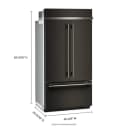 24.2 Cu. Ft. 42" Built-in French Door Bottom Mount Refrigerator With Platinum Interior view 3