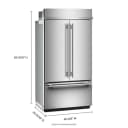24.2 Cu. Ft. 42" Built-in French Door Bottom Mount Refrigerator With Platinum Interior view 3