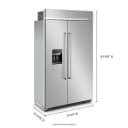 29.4 Cu. Ft. 48" Built-In Side-by-Side Refrigerator with Ice and Water Dispenser view 7