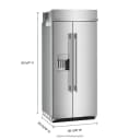 20.8 Cu. Ft. 36" Built-in Side-by-side Refrigerator Features Exterior Water And Ice Dispenser With Measured Fill view 2