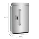 29.4 Cu. Ft. 48" Built-in Side-by-side Refrigerator Features Exterior Water And Ice Dispenser With Measured Fill view 2
