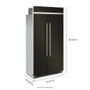 25.5 Cu Ft. 42" Built-In Side-by-Side Refrigerator with PrintShield™ Finish view 6