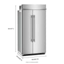 25.5 Cu. Ft. 42" Built-in Side-by-side Refrigerator With Platinum Interior view 2