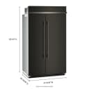 30 Cu. Ft. 48" Built-in Side-by-side Refrigerator With Platinum Interior view 2