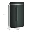 30 Cu. Ft. 48" Built-in Side-by-side Refrigerator With Platinum Interior view 2