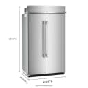 48" Built-in Side-by-side Refrigerator With Platinum Interior view 2