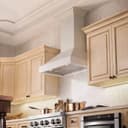 30" Ducted Wooden Wall Mount Range Hood in Cottage view 5