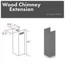 61" Wooden Chimney Extension for Ceilings up to 12.5 ft. view 1