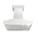 ZLINE 30 in. Wooden Wall Mount Range Hood in Smooth Bright White Finish (KBWW-30) view 5