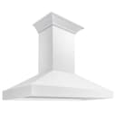 ZLINE 48 in. Wooden Wall Mount Range Hood in Smooth Bright White Finish (KBWW-48) view 1