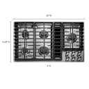 36" 5 Burner Gas Downdraft Cooktop view 23
