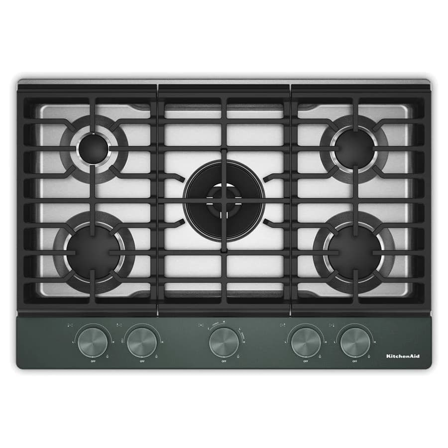 30 in. Gas Cooktop with 5 Burners, Integrated Wok Grate and CookShield™ Finish