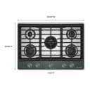 30 in. Gas Cooktop with 5 Burners, Integrated Wok Grate and CookShield™ Finish view 2