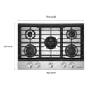 30 in. Gas Cooktop with 5 Burners, Integrated Wok Grate and CookShield™ Finish view 3