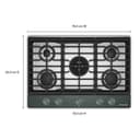 30 in. Gas Cooktop with 5 Burners, Integrated Wok Grate and CookShield™ Finish view 5