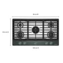 36 in. Gas Cooktop with 5 Burners, Integrated Wok Grate and CookShield™ Finish view 3