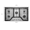36" 5-Burner Gas Cooktop view 4