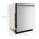 Third Level Jet Rack Dishwasher in PrintShield™ Finish, 41 dBA view 17