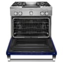 36'' 4-Burner with Griddle, Dual Fuel Freestanding Range, Commercial-Style view 2
