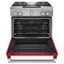 36'' 4-Burner with Griddle, Dual Fuel Freestanding Range, Commercial-Style view 2