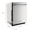Third Level Utensil Rack Dishwasher with 30+ Total Wash Jets, 39 dBA view 43