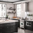 24 In. Convertible Vent Wall Mount Range Hood In Stainless Steel With Crown Molding view 2