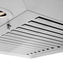 24 In. Convertible Vent Wall Mount Range Hood In Stainless Steel With Crown Molding view 6