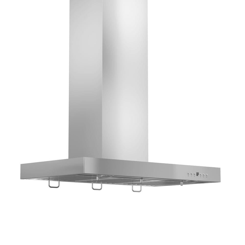 36 In. Convertible Vent Wall Mount Range Hood In Stainless Steel With Crown Molding