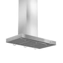 36 In. Convertible Vent Wall Mount Range Hood In Stainless Steel With Crown Molding view 3