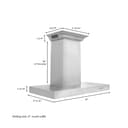 30 In. Crownsound™ Ducted Vent Wall Mount Range Hood In Stainless Steel With Built-in Bluetooth Speakers view 9