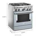KitchenAid® 30'' Smart Commercial-Style Dual Fuel Range with 4 Burners view 10