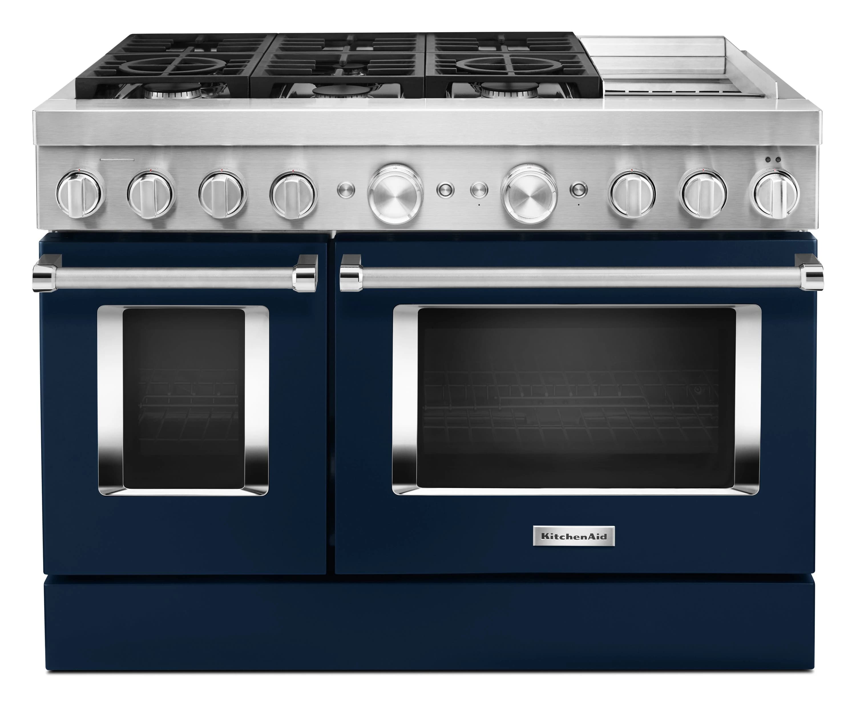 KitchenAid® 48'' Smart Commercial-Style Dual Fuel Range with Griddle
