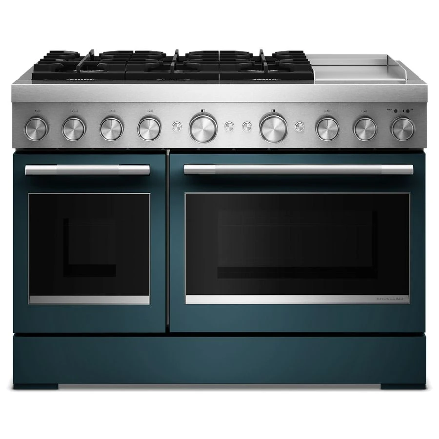48-Inch 6 Burner Commercial-Style Dual Fuel Range with Griddle