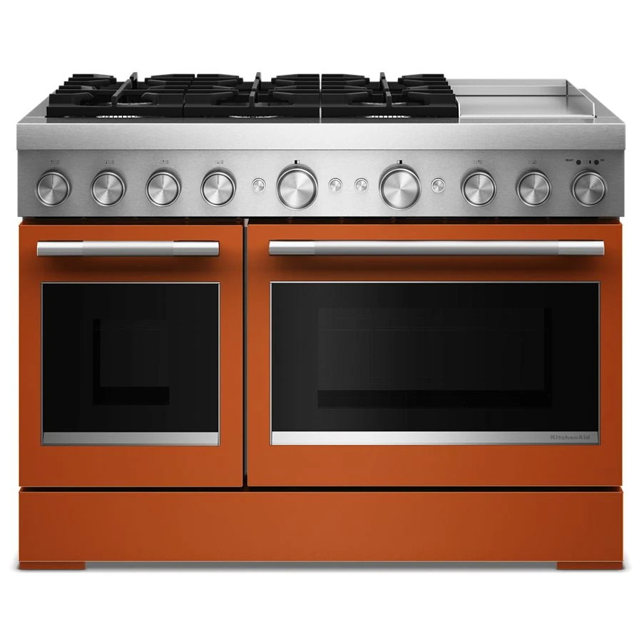 48-Inch 6 Burner Commercial-Style Dual Fuel Range with Griddle