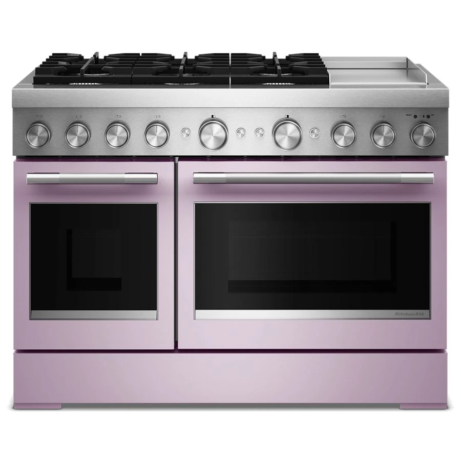 48-Inch 6 Burner Commercial-Style Dual Fuel Range with Griddle