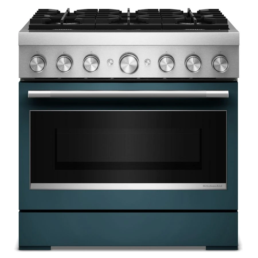 36-Inch 6 Burner Commercial-Style Dual Fuel Range with No Preheat Air Fry Mode