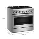 36-inch 6 Burner Commercial-style Dual Fuel Range With No Preheat Air Fry Mode view 4