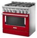 KitchenAid® 36'' Smart Commercial-Style Gas Range with 6 Burners view 8