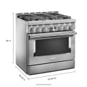 36'' Smart Commercial-Style Gas Range with 6 Burners view 5