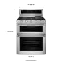 30-inch 5 Burner Gas Double Oven Convection Range view 6
