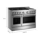 Kitchenaid® 48-inch 6 Burner Commercial-style Gas Range With Griddle view 4