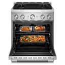 Kitchenaid® 30-inch 4 Burner Commercial-style Gas Range With No Preheat Air Fry Mode view 2
