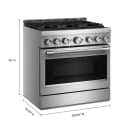 Kitchenaid® 36-inch 6 Burner Commercial-style Gas Range With No Preheat Air Fry Mode view 4