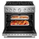 Kitchenaid® 36-inch 6 Burner Commercial-style Gas Range With No Preheat Air Fry Mode view 2