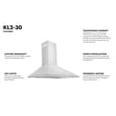 30" Convertible Vent Wall Mount Range Hood view 9