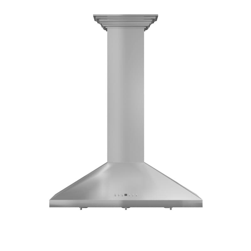 30 In. Convertible Vent Wall Mount Range Hood In Stainless Steel With Crown Molding