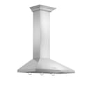 36 In. Convertible Vent Wall Mount Range Hood In Stainless Steel With Crown Molding view 1